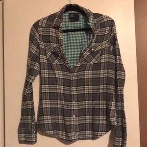 American Eagle plaid button up. Size 12